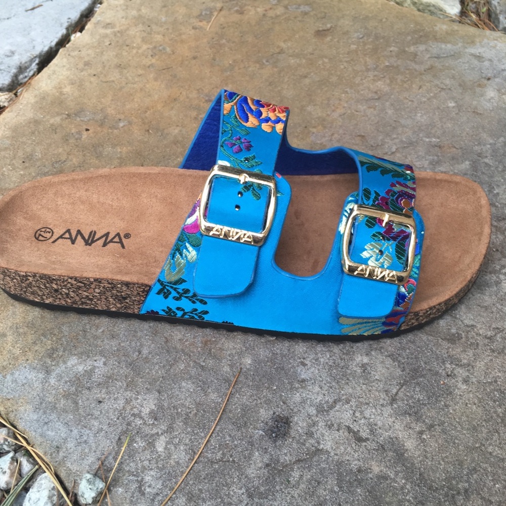 🌺Floral Brocade Flatform Slides Sandals - Picture 3 of 4